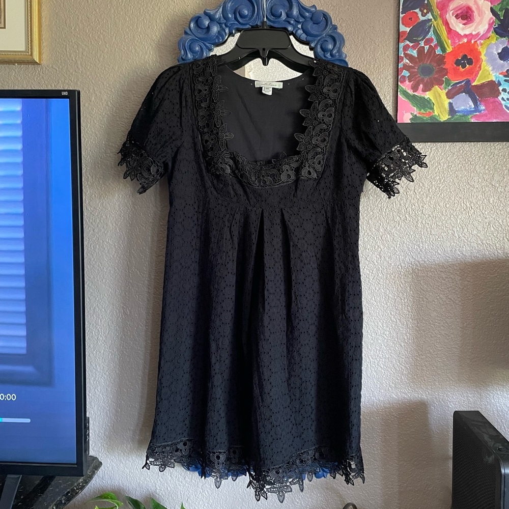 Pretty black eyelet dress Size M